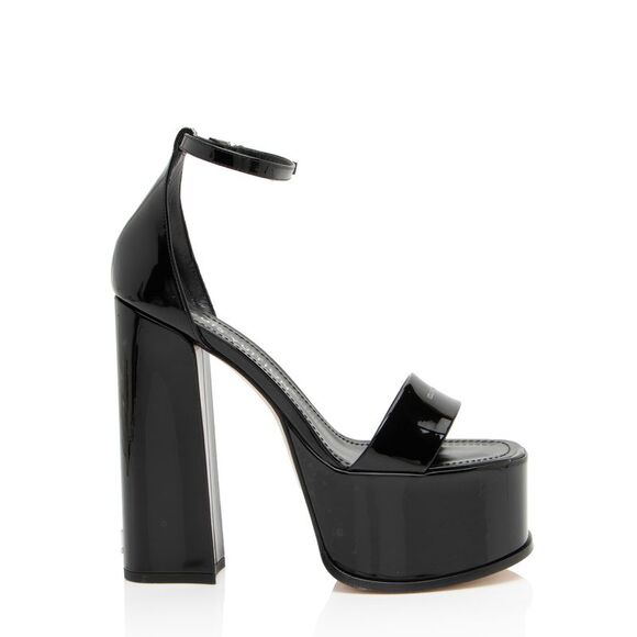 Louis Vuitton Patent Leather Fame Platform Sandals - Size 8.5 / 38.5 - Picture 1 of 9